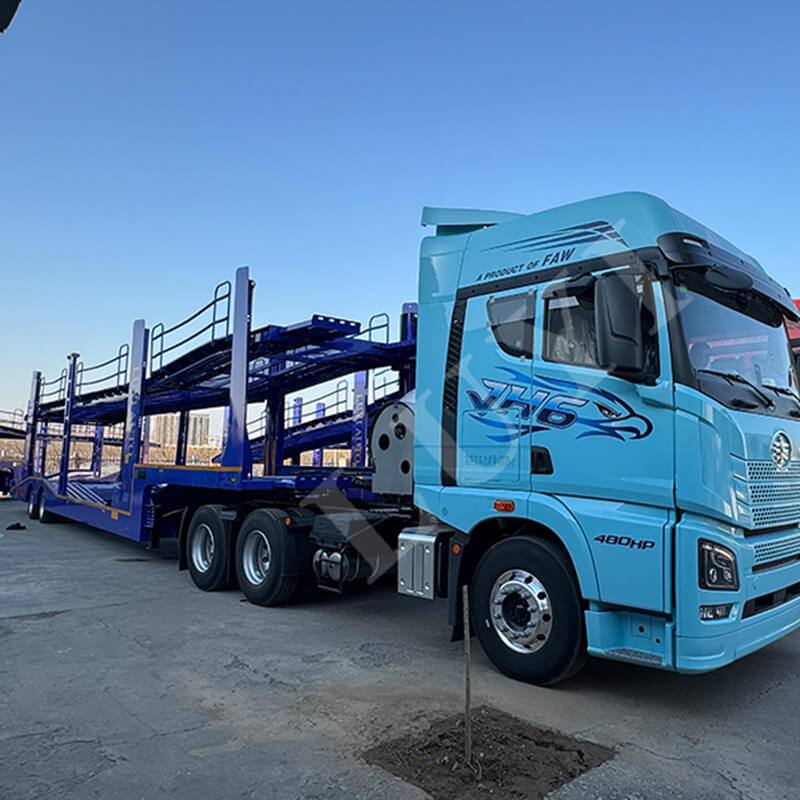 تلبية الاحتياجات اللوجستية على وجه التحديد! تم تسليم نصف مقطورة حاملة Luyi ذات 8 مركبات إلى موزمبيق