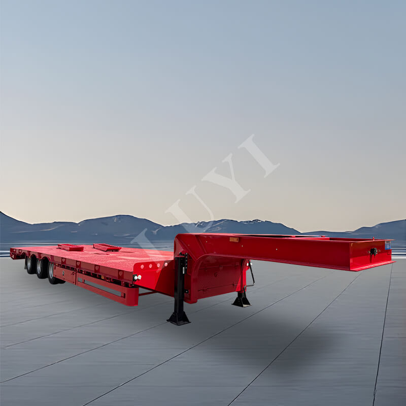 3 محاور نصف مقطورة ذات هيكل منخفض 80 طن