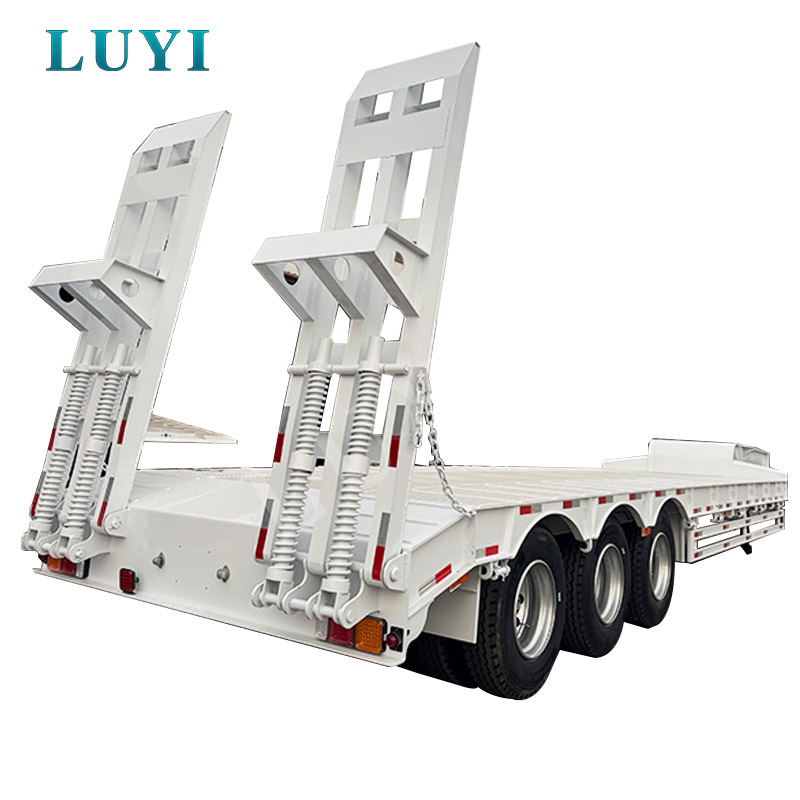 3 حفارة ذات محور نقل 40 طن Lowboy Lowbed Trailer