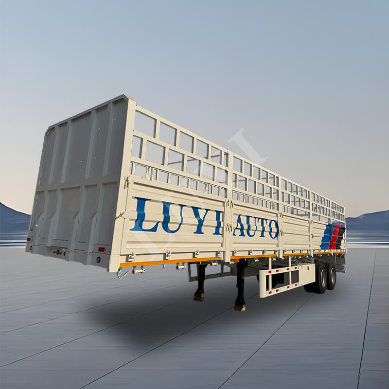 30 طن 60 طن نصف مقطورة سياج عالي