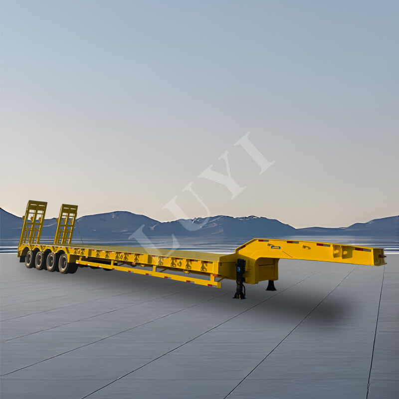 4 محاور 80 طن مخصصة معقوفة Lowboy مقطورة