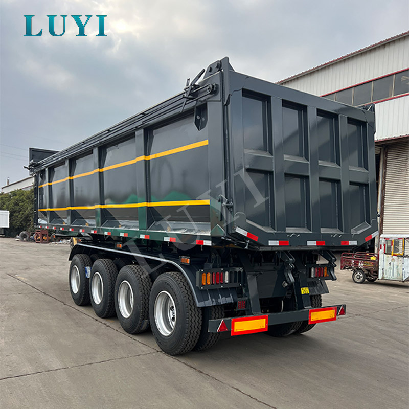 نصف مقطورة ذات 4 محاور خلفية لنقل المواد السائبة