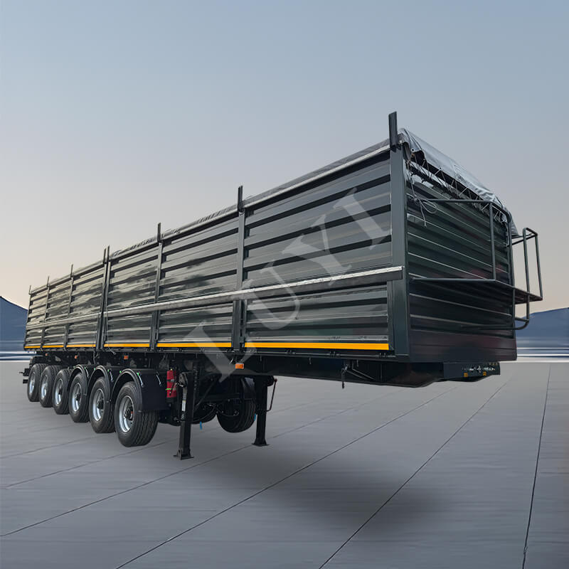 6 محاور سعة تحميل 100 طن نصف مقطورة مخصصة للجدار الجانبي 6 محاور سعة تحميل 100 طن نصف مقطورة مخصصة للجدار الجانبي