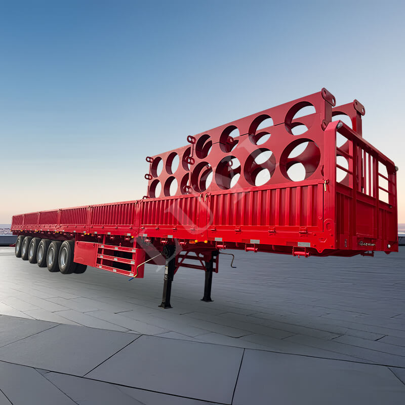 6 محاور 15.5 متر 80-100 طن 40 قدم نصف مقطورة ذات جدار جانبي، 6 محاور 15.5 متر 80-100 طن 40 قدم نصف مقطورة ذات جدار جانبي،