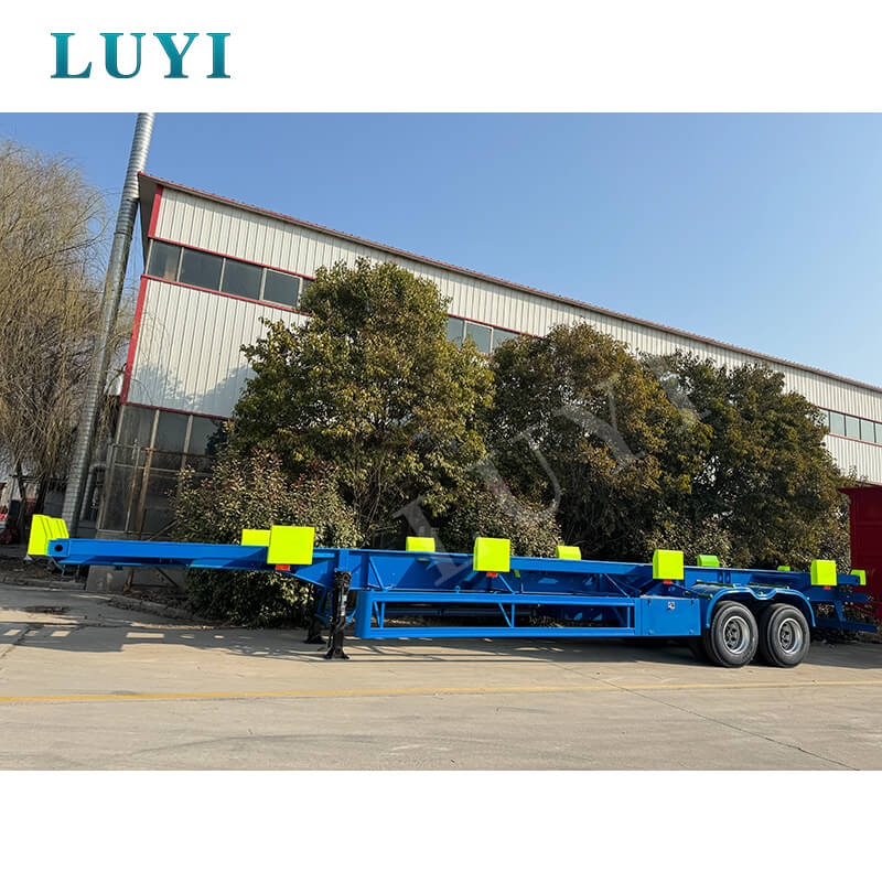 60-ton Dock Container Transport Skeletal نصف مقطورة للبيع