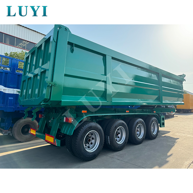 تعزيز الحمولات الصافية لأوغندا: كيف تقود مقطورات LUYI القلابة ذات المحاور الأربعة كفاءة البناء والتعدين