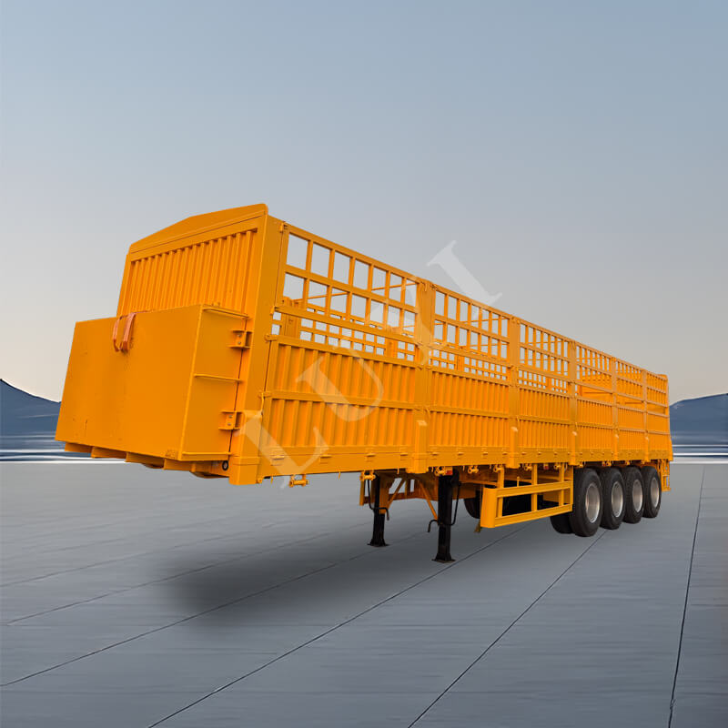 نصف مقطورة ذات جدار جانبي قابلة للفصل ذات 4 محاور، نصف مقطورة ذات جوانب عالية 60 طنًا و80 طنًا نصف مقطورة ذات جدار جانبي قابلة للفصل ذات 4 محاور، نصف مقطورة ذات جوانب عالية 60 طنًا و80 طنًا