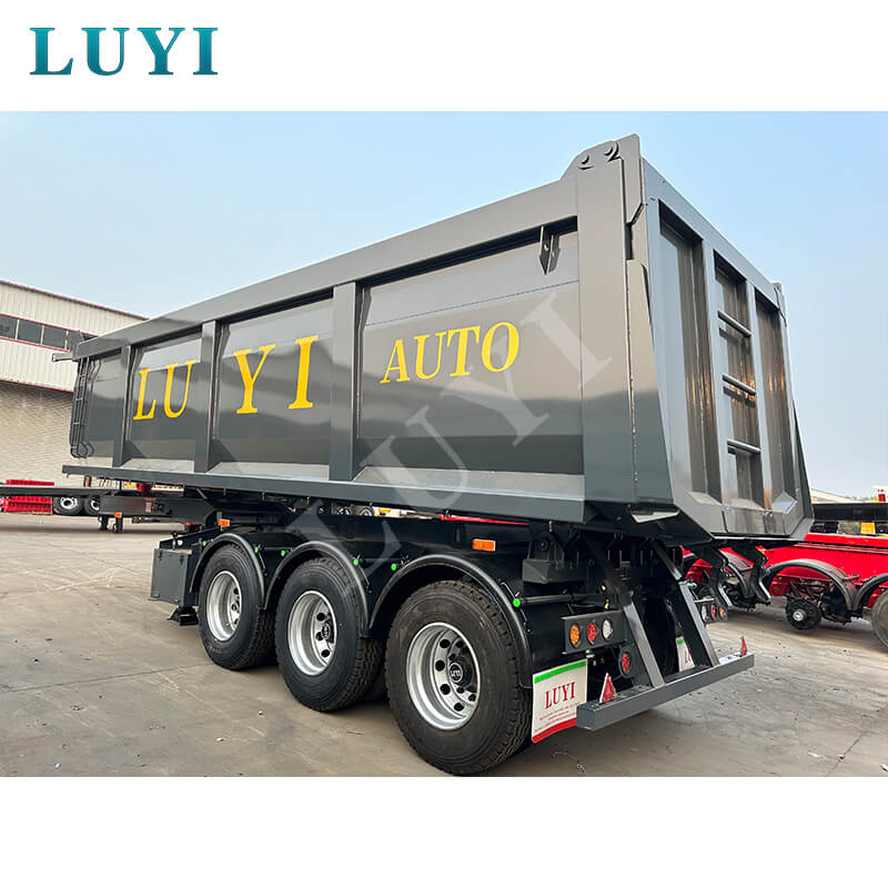 نصف مقطورة هيدروليكية ذات 3 محاور خلفية ذات جودة عالية