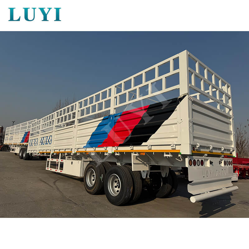 جودة عالية 30 طن 60 طن نصف مقطورة عالية السياج للبيع