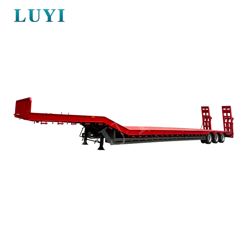 LUYI 3-Axle 80-Ton نصف مقطورة ذات هيكل منخفض