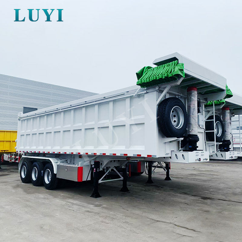 LUYI 3 Axle End Dump Trailer: مصممة للتعامل مع أصعب الأحمال
