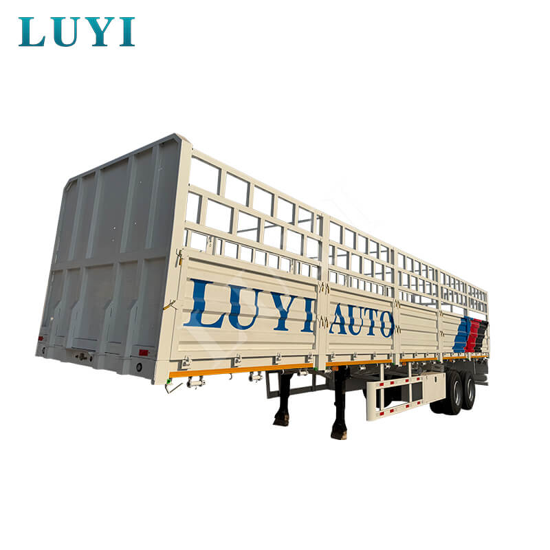 LUYI 30 طن 60 طن نصف مقطورة سياج عالي