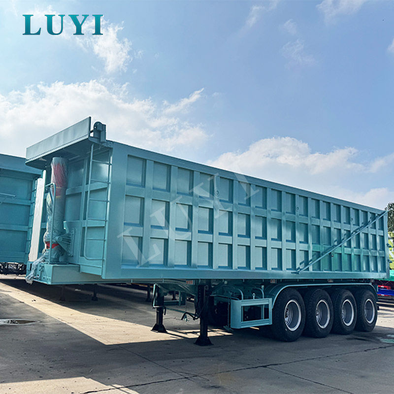 LUYI 4 Axle End Dump Trailer: تم تصميمها خصيصًا للحمولات العالية والظروف القاسية