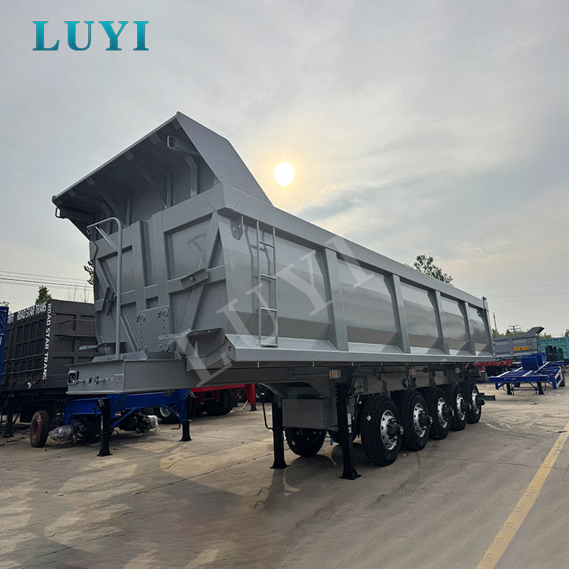 LUYI 5 Axle End Dump Trailer: تم تصميمها لتحقيق أقصى قدر من الحمولة والمتانة القصوى