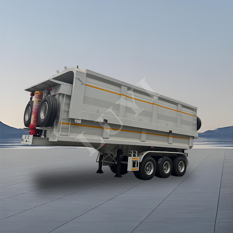 نصف مقطورة قلابة ذات ثلاثة محاور 60-80 طن نصف مقطورة قلابة ذات ثلاثة محاور 60-80 طن